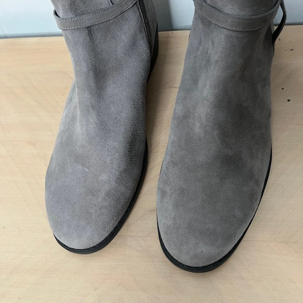 Cole Haan Valentia Gray Suede Over the Knee Boots Women's 11 Low Heel - Picture 5 of 13
